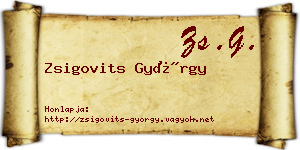 Zsigovits György névjegykártya